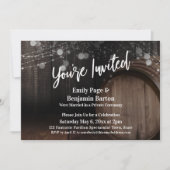 Invitation Vous êtes invités à la réception Bois de chêne et  (Devant)