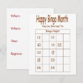 Invitation Vous êtes invités à l'invitation de nuit de (Devant / Derrière)