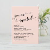 Invitation Vous êtes invités à un mariage Blush avec cérémoni (Debout devant)