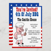 Invitation Vous êtes invités au pique-nique du 4 juillet BBQ (Devant / Derrière)