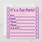 Invitation Vous êtes invités aux ours d'un Card~Teddy de thé (Dos)