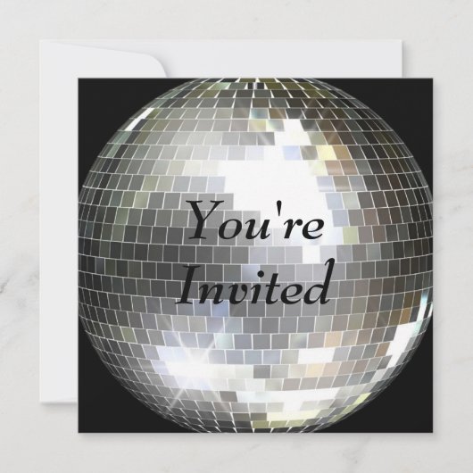 Invitation Vous êtes invités - Boule à facettes (Devant)