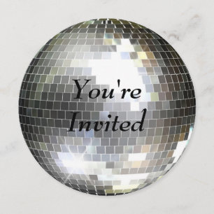 Invitation Vous êtes invités - Boule disco