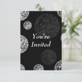 Invitation Vous êtes invités - des boules de disco (Debout devant)