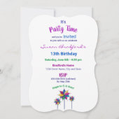 Invitation Vous êtes invités, Éoliennes, Coloré (Dos)