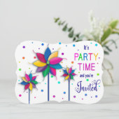 Invitation Vous êtes invités, Éoliennes, Coloré (Debout devant)