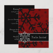 Invitation Vous êtes invités Flocons (Devant / Derrière)