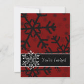 Invitation Vous êtes Invités Flocons de Neige (Devant)