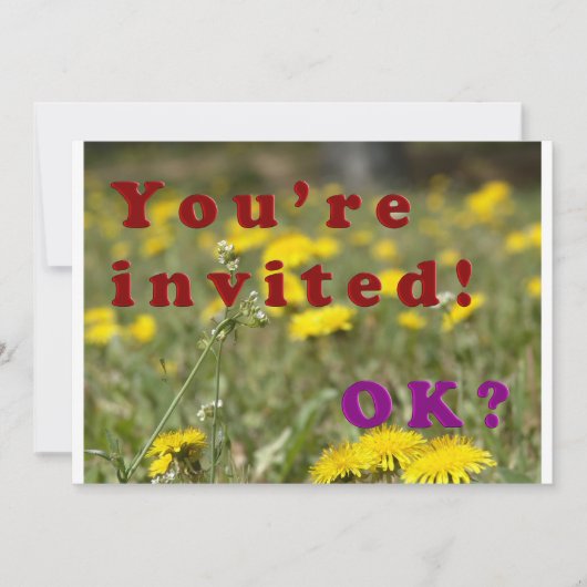 INVITATION VOUS ÊTES INVITÉS ! OK ? (Devant)