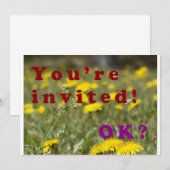 INVITATION VOUS ÊTES INVITÉS ! OK ? (Devant / Derrière)