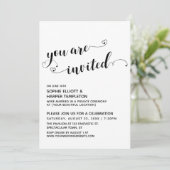 Invitation Vous êtes invités, Réception uniquement avec écrit (Debout devant)