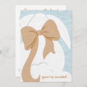 Invitation Vous êtes lapin blanc invité avec l'invitation (Devant / Derrière)