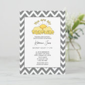 Invitation Vous Êtes Mon Baby shower Neutre Sunshine (Debout devant)