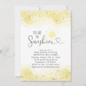 Invitation Vous Êtes Mon Baby shower Sunshine (Devant)