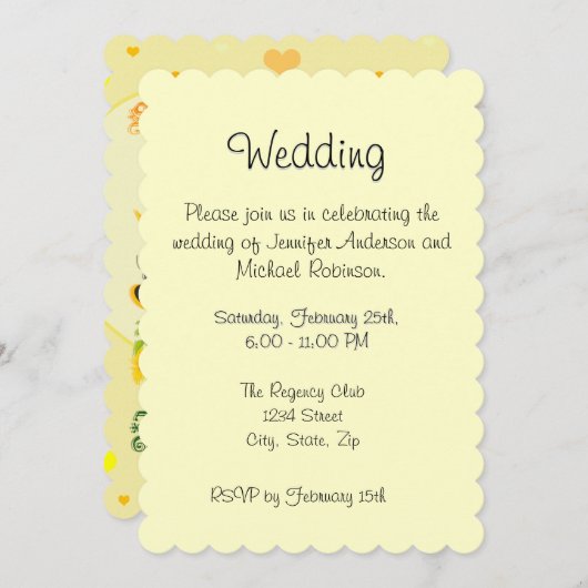 Invitation Vous Êtes Mon Soleil (Devant / Derrière)