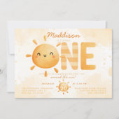 Invitation Vous êtes mon soleil tourner un 1er anniversaire f (Devant)