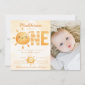 Invitation Vous êtes mon soleil tourner un 1er anniversaire f (Devant)