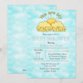 Invitation Vous Êtes Mon Sunshine Baby Nuetral Douche Invitat (Devant / Derrière)