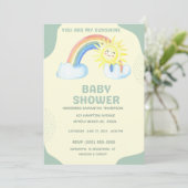 Invitation Vous êtes mon Sunshine Baby shower neutre pour le  (Debout devant)
