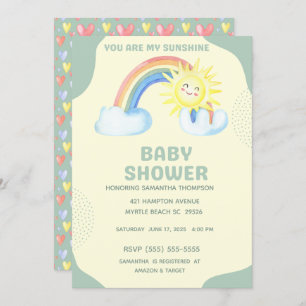 Invitation Vous êtes mon Sunshine Baby shower neutre pour le
