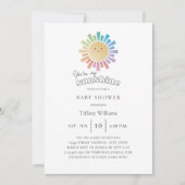 Invitation Vous êtes mon Sunshine Baby shower neutre pour le  (Devant)
