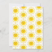 Invitation Vous êtes My Sunshine 1ère fête d'anniversaire (Dos)