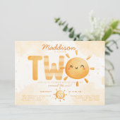 Invitation Vous êtes My Sunshine en train de tourner deux fêt (Debout devant)