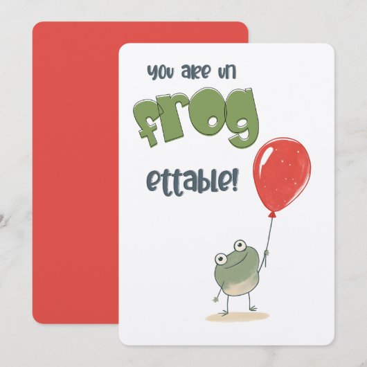 Invitation Vous êtes non-grenouille-ettable ! | Anniversaire (Devant / Derrière)