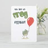 Invitation Vous êtes non-grenouille-ettable ! | Anniversaire (Debout devant)