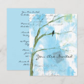 Invitation Vous êtes oiseau invité en collage d'abrégé sur (Devant / Derrière)