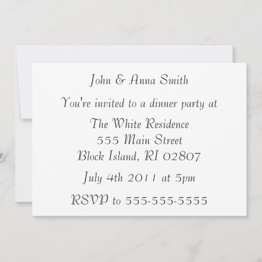 Invitation Vous êtes plan rapproché invité de fourchette et (Dos)