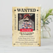 Invitation "VOUS ÊTES RECHERCHÉ" Style occidental | Fête d'an (Debout devant)