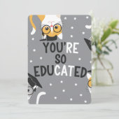Invitation Vous êtes si instruit Drôle de chat diplômé (Debout devant)