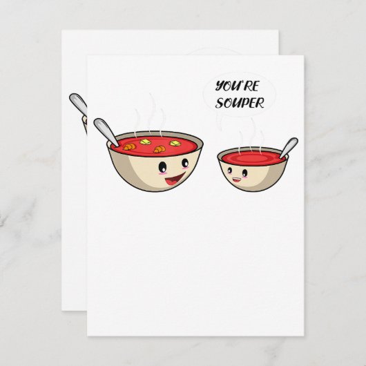 Invitation Vous êtes Souper Cook et Soup Loover (Devant / Derrière)