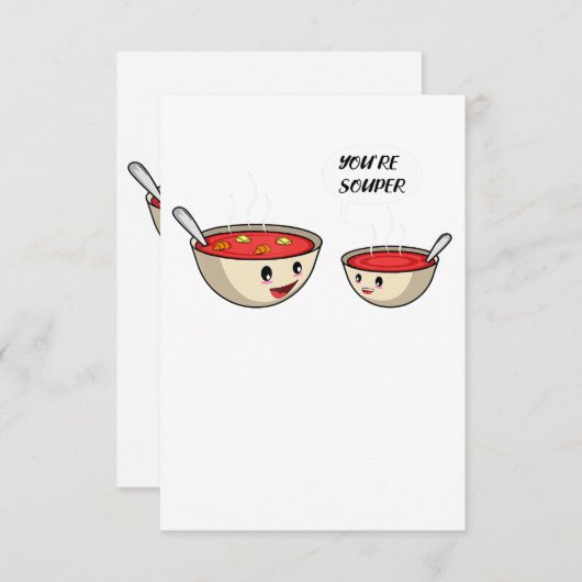 Invitation Vous êtes Souper Cook et Soup Loover (Devant / Derrière)