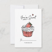Invitation Vous êtes Sweet Cupcake Kids Classroom Valentine C (Devant)