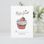 Invitation Vous êtes Sweet Cupcake Kids Classroom Valentine C (Debout devant)