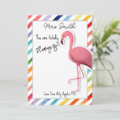 Invitation Vous êtes totalement flambant, chèque cadeau flama (Debout devant)