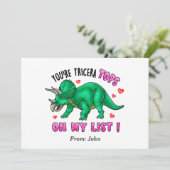 Invitation Vous êtes Tricera Tops Dinosaur Dinosaur Valentine (Debout devant)