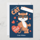 Invitation Vous êtes un Cool Chat Enfants Valentine's Day Car (Devant)