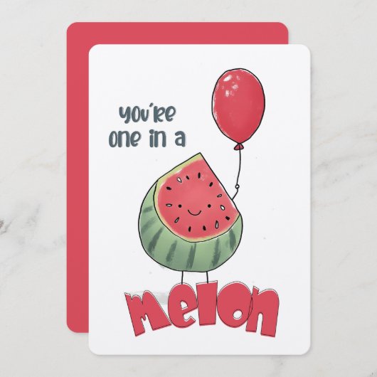 Invitation Vous êtes un dans un Melon - une tranche juteuse d (Devant / Derrière)