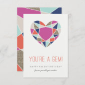 Invitation Vous êtes un Valentin en salle de classe Gem - Cob (Devant / Derrière)