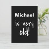 Invitation Vous êtes un vieux Noir 40e anniversaire Invitatio (Debout devant)