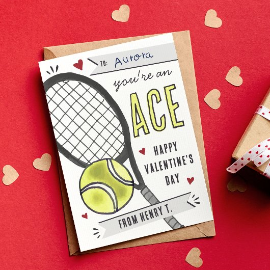 Invitation Vous êtes Une Ace Tennis Classroom Valentines Day