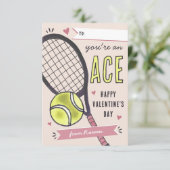 Invitation Vous êtes Une Ace Tennis Classroom Valentines Day  (Debout devant)