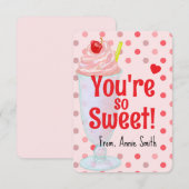 Invitation Vous êtes une Saint-Valentin de sundae sucré (Devant / Derrière)