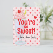 Invitation Vous êtes une Saint-Valentin de sundae sucré (Debout devant)