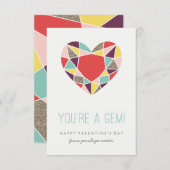 Invitation Vous êtes une salle de classe Gem Valentine - Plum (Devant / Derrière)