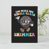 Invitation Vous faites briller toute la classe Groovy Retro (Debout devant)