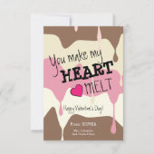 Invitation Vous Faites de mon coeur Melt Classroom Valentine  (Devant)